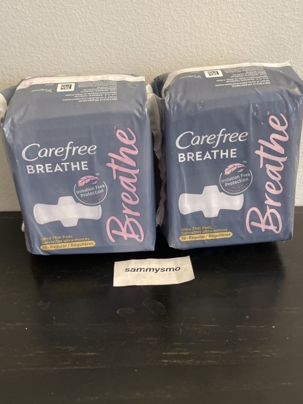Carefree Breathe Ultra Thin Pads Regular Absorbancy, 16 Count x2